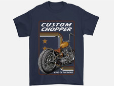 Biker Custom Chopper Motorbike Motorcycle Mens T-Shirt 100 Cotton