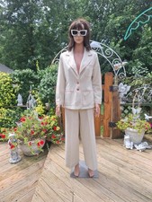 True VTG Mid-century Mod 1970s JCPenney 2 Piece Bell Bottom Pant Suit Blazer M