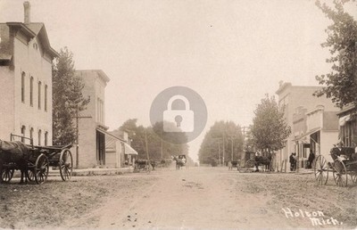 Street View Holton MI Michigan 1909 #2 RPPC Photo Postcard COPY