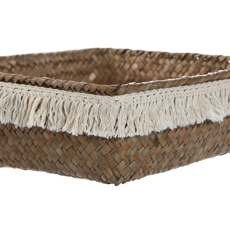 Korb-Set Home ESPRIT Naturfaser Boho Abgenutzt 26 x 26 x 10 cm - Bild 2 von 4