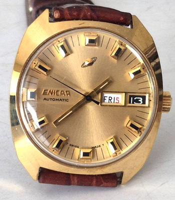 Vintage Enicar Ocean Pearl Automatic Day/Date 147-01-02 G.F. Mens