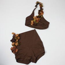 Balera Dancewear Custom Forest Theme Costume Brown Shorts Halter Top MC CL 10-12