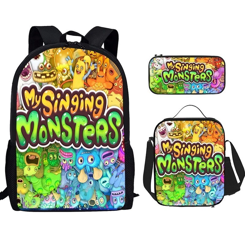My Singing Monsters Backpack Set with Lunch Bag and Pencil Case