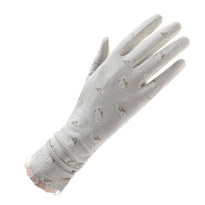 Baumwollmischung Sonnenhandschuhe für Frauen UPF50+ atmungsaktiv Mesh Handfläc