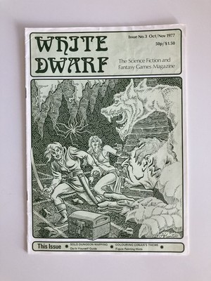 White Dwarf Ausgabe 3 (1977) Original Games Workshop RPG Magazin D&D Oldhammer