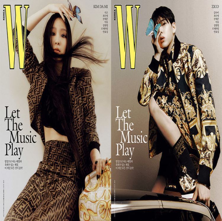 W ZICO KIM DAMI COVER KOREA ISSUE MAGAZINE 2022 JUN JUNE 2 TYPE