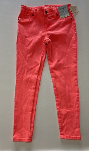 Girls Cat & Jack Pink Melon Neon Jegging Pants Jeans Play School Pull On Size 10 - Picture 2 of 11