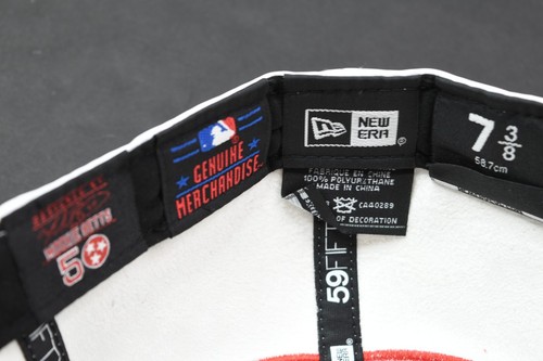 New Era Boston Red Sox Mookie Betts Bowling Hat Mens 7 3/8 White Faux Leather - Picture 11 of 12