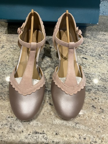 Hotter Viviene Polvo Rosa Cuero/Gamuza Estilo Mary Jane Talla 5.5 Ajuste Extra Ancho - Imagen 3 de 24
