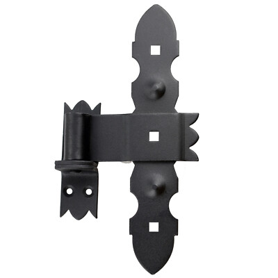 2x Winkelband Für Türen & Tore – 600x300 Mm Mit 50 Mm Breite Und Dorn 16 Mm, Schwarz Pulverbeschichtet