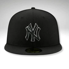 New York Yankees NYY MLB Authentic New Era 59FIFTY Fitted Cap-B/B/W