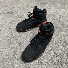 Nike Air Jordan 6 Retro Sneakers Infrared 2018 Black Infrared 384665-060 GS 7Y