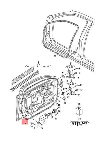 Genuine Outer Door Seal Self-Adhesive Left AUDI 8V4837911C