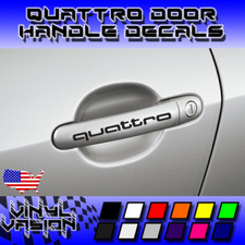 4x Door Handle Decal Sticker For Quattro Audi A3 A4 A6 Q3 Q5 Q7 S5 Tt Awd