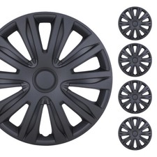 14 Set Of 4 Black Wheel Covers Snap On Full Hub Caps Fit R14 Tire Steel Rim 14 Set Of 4 Black Wheel Covers Snap On Full Hub Caps Fit R14 Tire Steel Rim