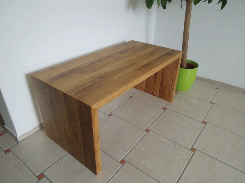 Designer Hocker aus Eiche massiv Holz Sitzhocker NEU Stuhl Sitzbank au. auf Maß - Bild 2 von 4