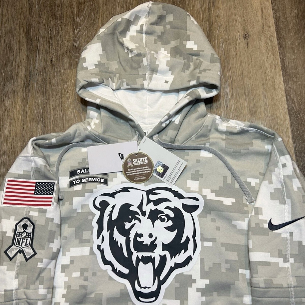 AUTHENTIC Nike Chicago Bears 2024 Salute to Service Hoodie Men's