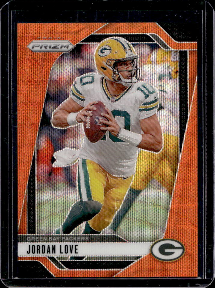 2024 Panini Prizm Jordan Love Orange Wave #51/60 Packers