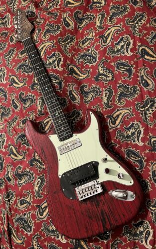 Coodercaster, hand made guitar, vintage Teisco gold foil, Supro lap steel pickup