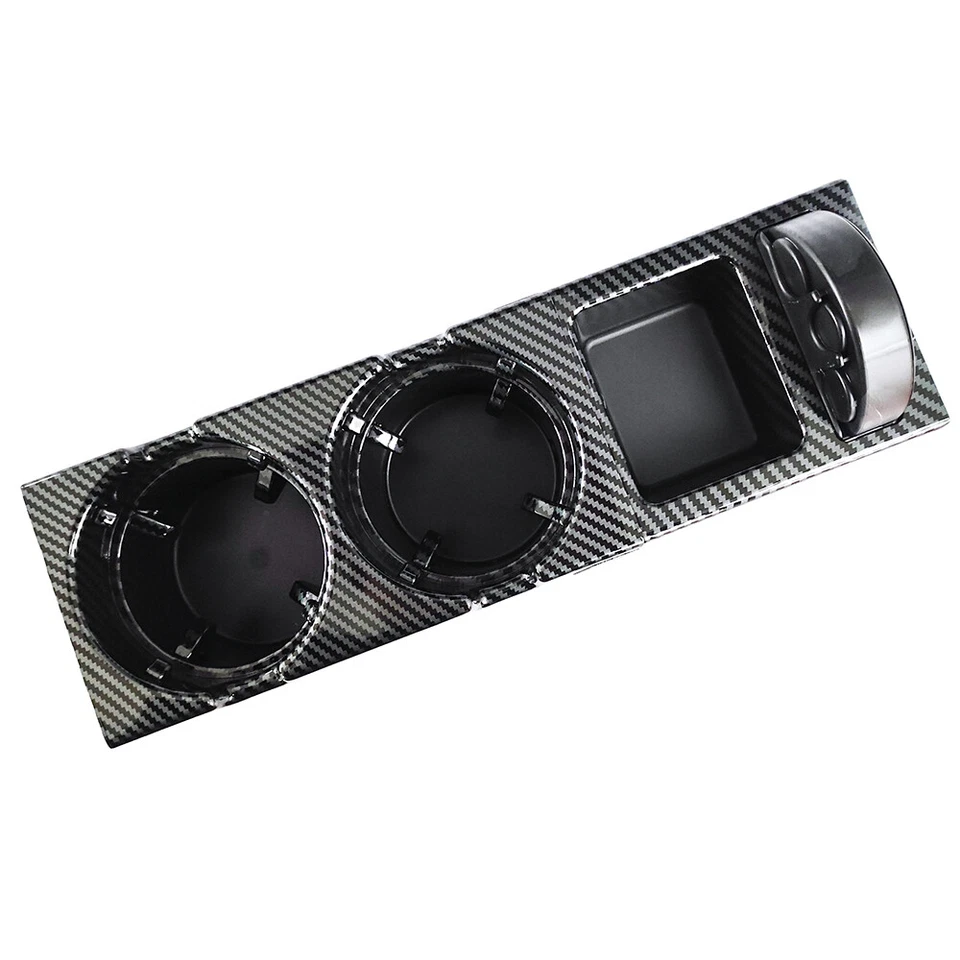 Carbon Fiber Black Cup Holder W/ Coin Holder For BMW E46 323i 325i 328i 330i M3 - Изображение 3 из 4