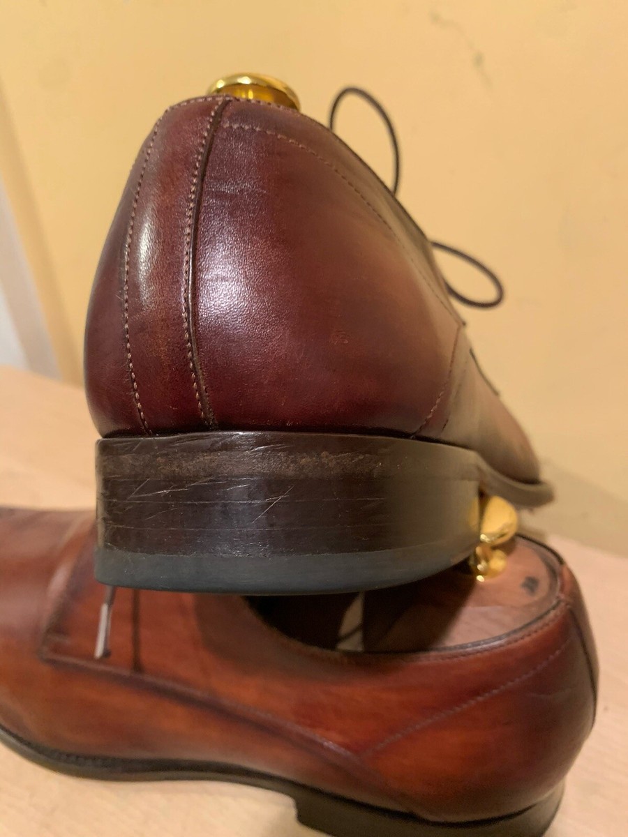 Magnanni Merrion Cognac Brown Leather Derby Dress Shoes Men\'s Size 11.5 Men main image 3