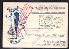 Polen, Stratosph&auml;renballon/Block 6 r&uuml;cks. auf Karte.