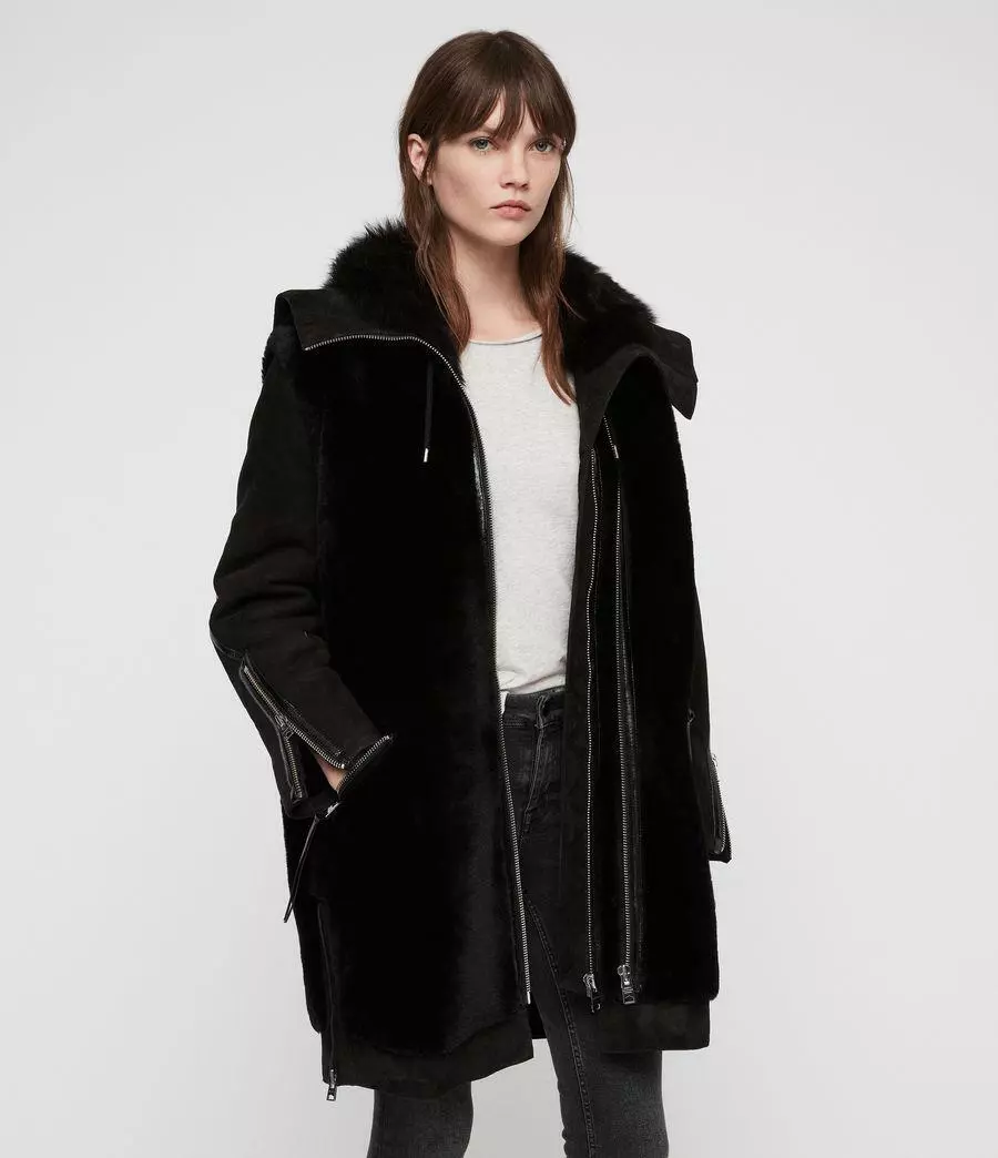 All saints alto shearling hotsell jacket