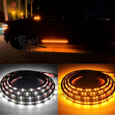 For Ram 1500 2500 3500 Pair 60'' Running Board LED Side Step Strip Lights Bar DRL