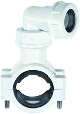 McAlpine CLAMP1WH Combi Boiler Condensate Pipe Clamp 1.1/2" x 1.1/4"x 22mm WHITE