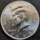 JFK HALF DOLLAR - 2004 D - VERY LOW MINTAGE - NIFC - BU - FREE SHIPPING