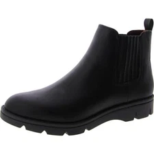 B.O.C. Womens ERIN Faux Leather Laceless Lugged Sole Ankle Boots Shoes BHFO 8428