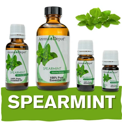 AROMA DEPOT Spearmint Essential Oil Therapeutic Grade 100% Pure Natural Aceite Esencial