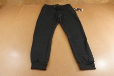 J Come Mens Size Large Slim Fit Black Fleece Drawstring Zip Pockets Joggers NWT