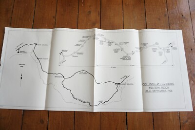 1965 Llanharan Railway Track Map Diagram Western Region