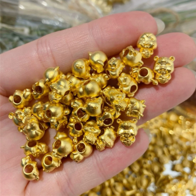 Pure 24K 999 Yellow Gold Chinese Zodiac Sign Pendant Bracelet DIY