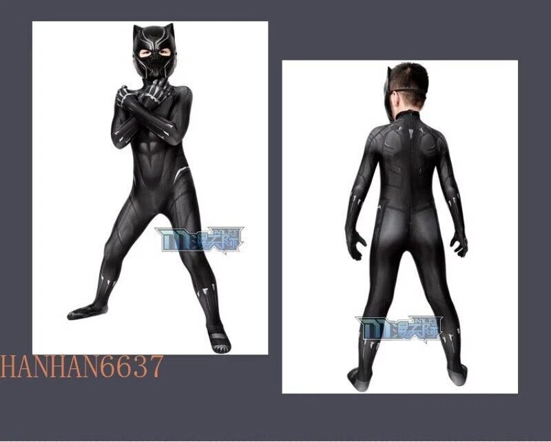 Marvel Comics Pantera Negra T'Challa Niños Body Mono Disfraz Juegos con disfraces Foto 3 de 4