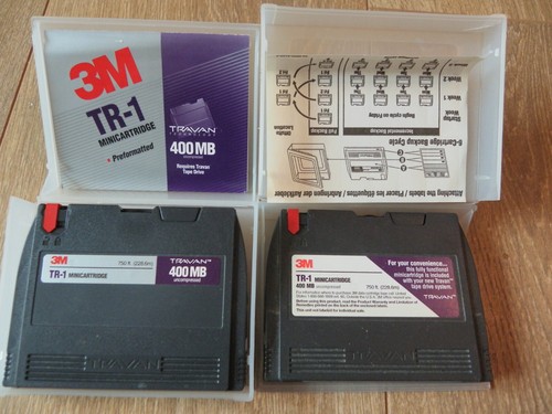 Vintage Windows 95 2 x 3M TR1 Travan Mini Cartridge 400mb Uncompressed Preformat - 第 2/14 張圖片