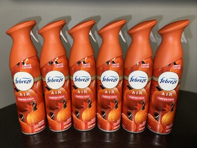 LOT of 6-Febreze Air PUMPKIN PATCH Air Room Freshener Limited Edition Spray