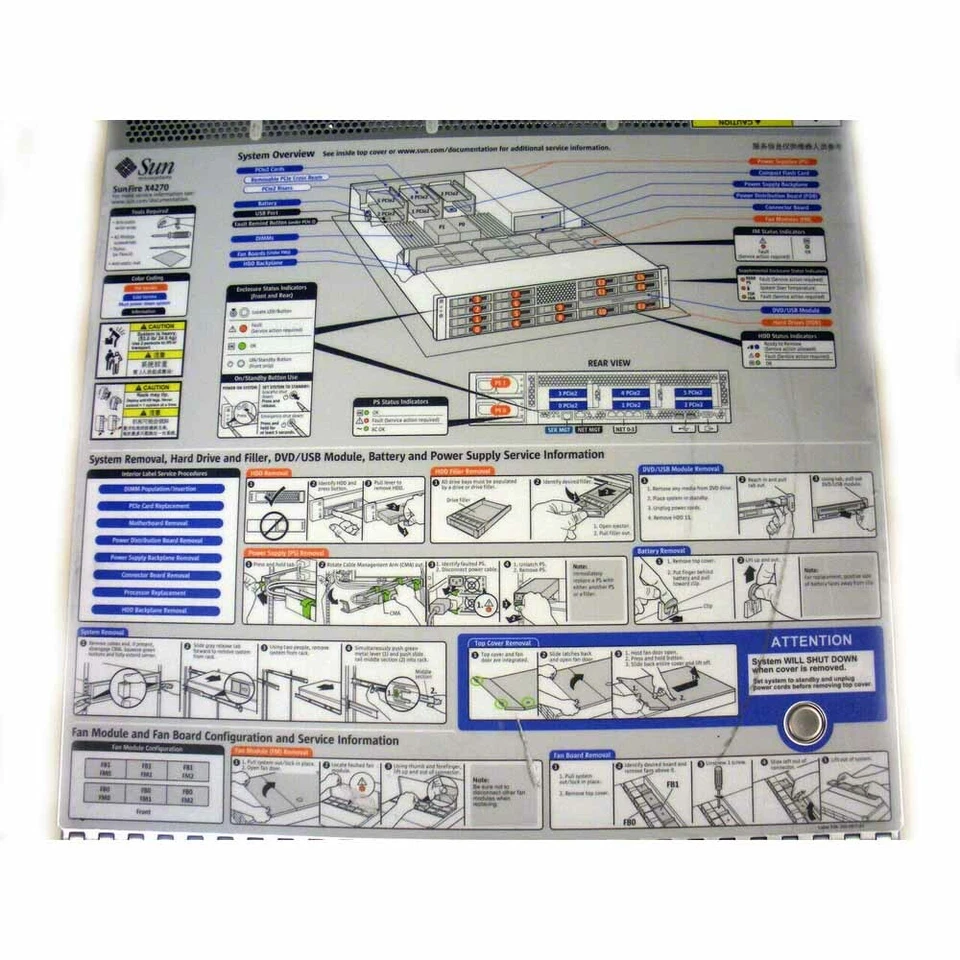 Sun X4270 Server 2x 2.26GHz QC, 16GB, 2x 146GB 10K SAS, DVD, Rack Kit - Image 3 of 4