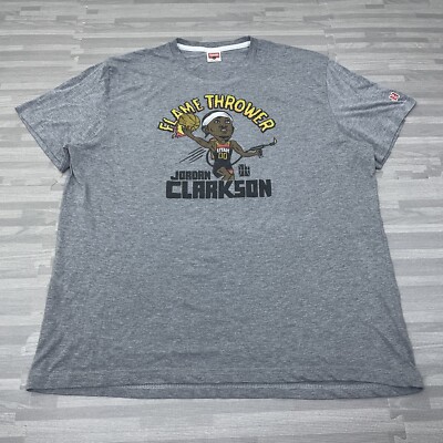 Homage NBA Utah Jazz Jordan Clarkson Flame Thrower T-Shirt