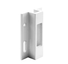 Aluminum Sliding Patio Door Keeper for Hook Style Latch White