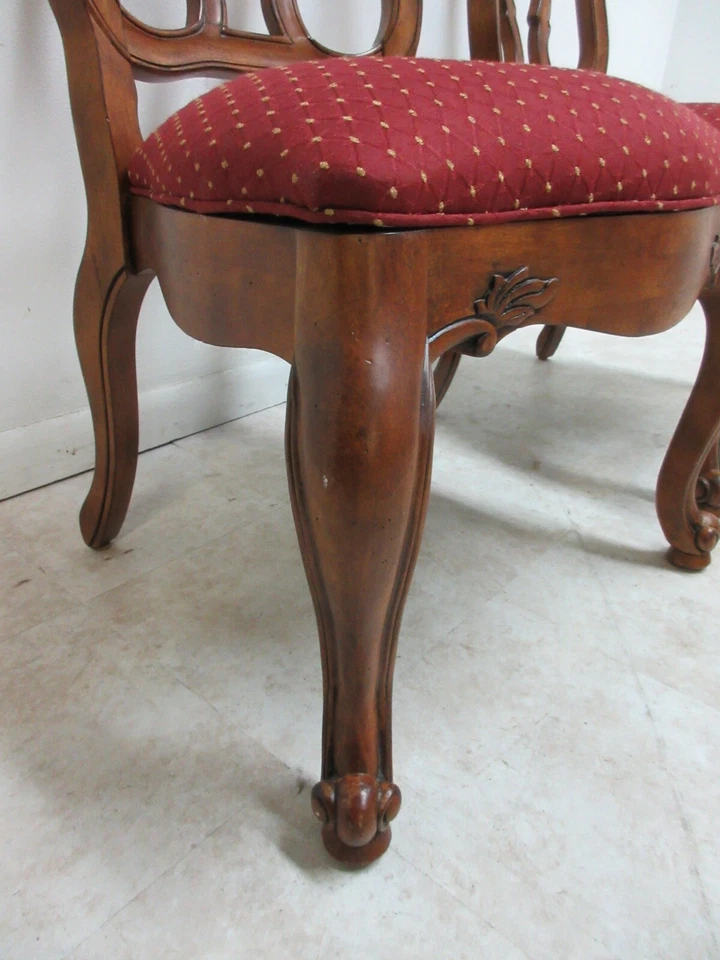 Par de sillas laterales de comedor de campo francés Ethan Allen Toscana C Foto 4 de 4