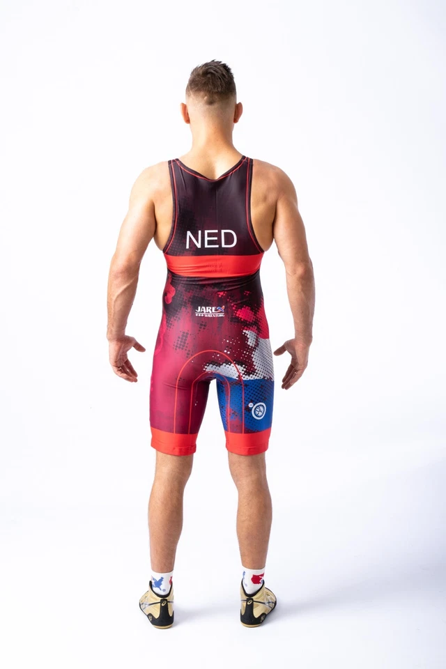 Herren NIEDERLANDE Wrestling Suit Anzug Berkner UWW Representative Ringertrikot - Bild 4 von 4