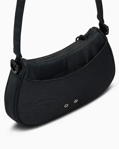 Bolso de hombro negro CONVERSE para mujer correa larga opción de transporte bidireccional cremallera Foto 4 de 4