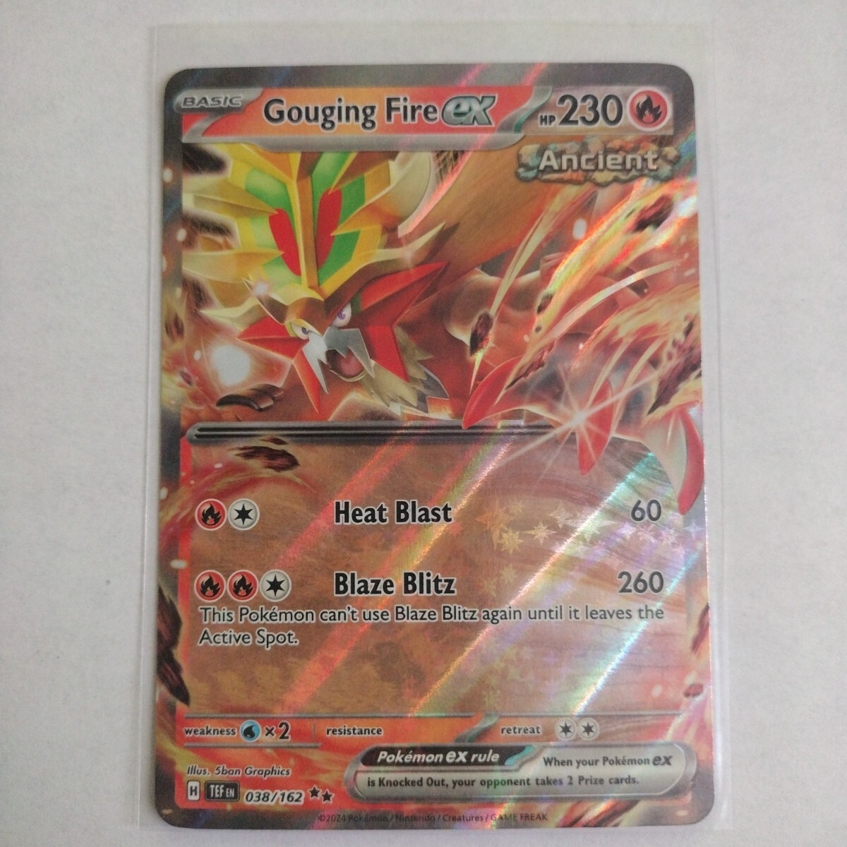 Pokemon TCG - Gouging Fire EX 38/162 - Temporal Forces 2024