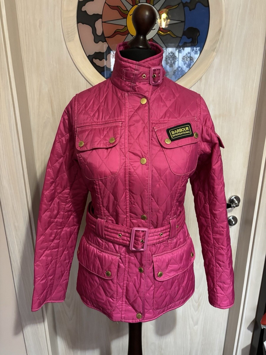 Barbour Ladies Pink Quilted Jacket Size 10