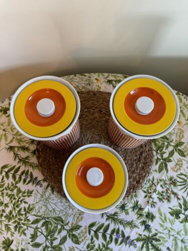 Johnathan Alder Happy Chic Kitchen Canister Set Mod Vintage Mad Men MCM Retro - Picture 3 of 9