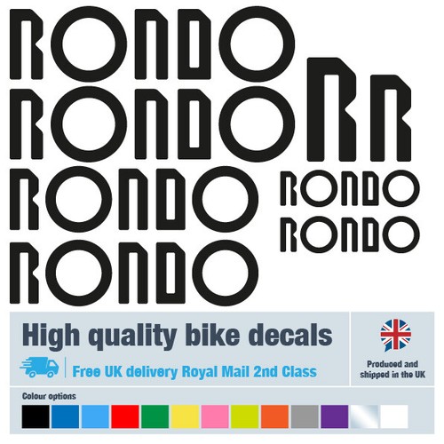 Rondo Fahrrad Aufkleber Etiketten mit kostenlosem Fahrradschutz (23er Pack) - 14 Farben - Bild 12 von 28