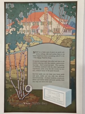 Proctor And Gamble Soap 1919 Print Advertising P and G White Napatha Full Color