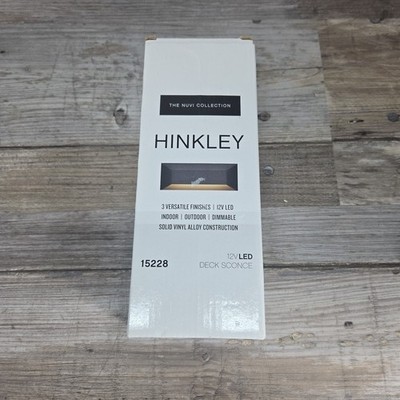 Hinkley 15228BK Lighting Nuvi 1 Light 8'' Rectangular Deck Sconce, WHITE